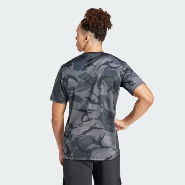 Camiseta Adidas Train Essentials  Hombre Gris Camuflaje Deporte Transpirable - Image 2